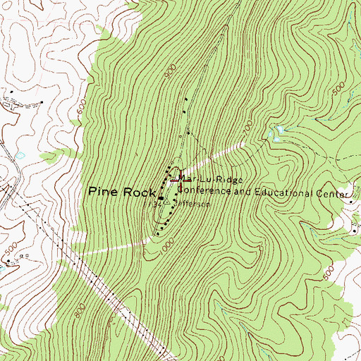 Topographic Map of Mar-Lu-Ridge Conference and Educational Center, MD