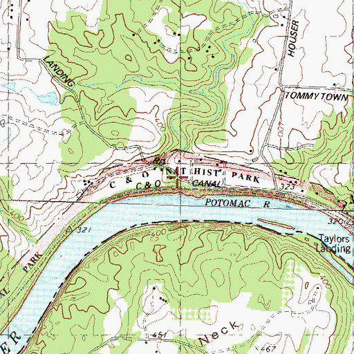 Topographic Map of Marsh Run, MD