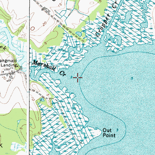 Topographic Map of Marshall Creek, MD