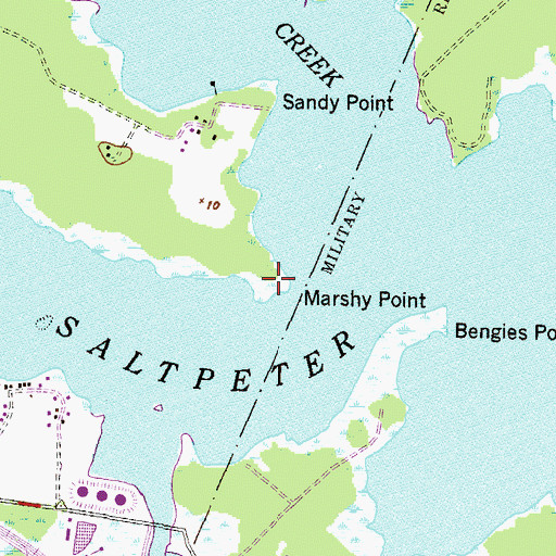 Topographic Map of Marshy Point, MD