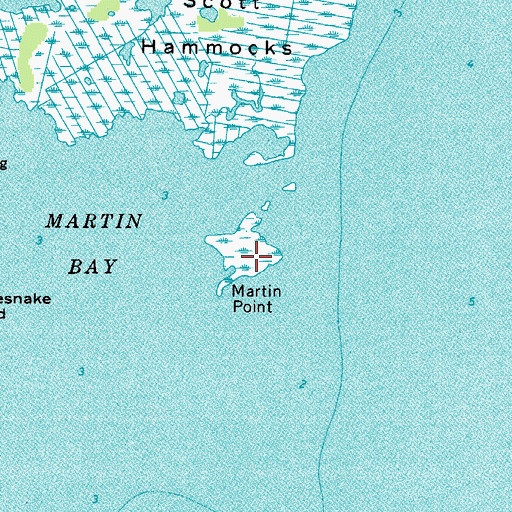 Topographic Map of Martin Point, MD