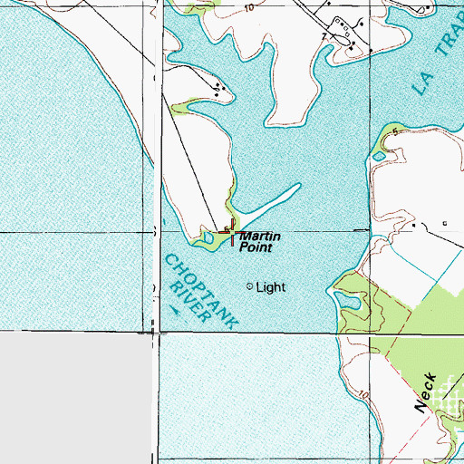 Topographic Map of Martin Point, MD