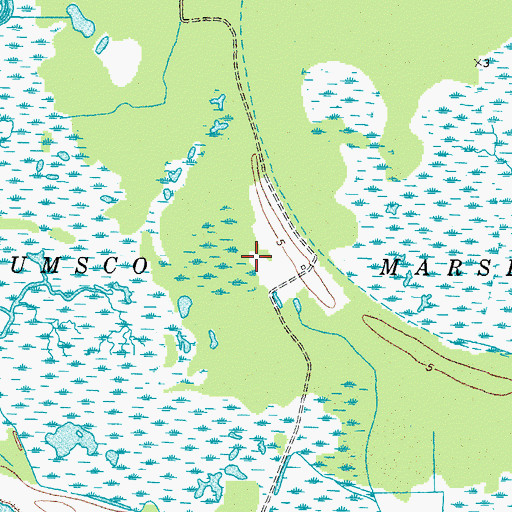 Topographic Map of Marumsco Marsh, MD