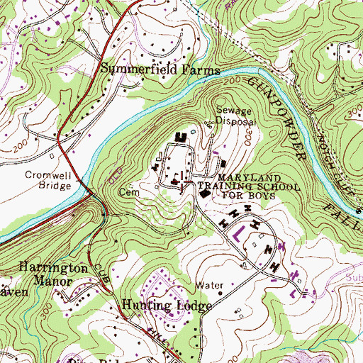 Topographic Map of Maryland State Training School for Boys, MD