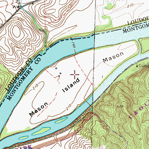 Topographic Map of Mason Island, MD