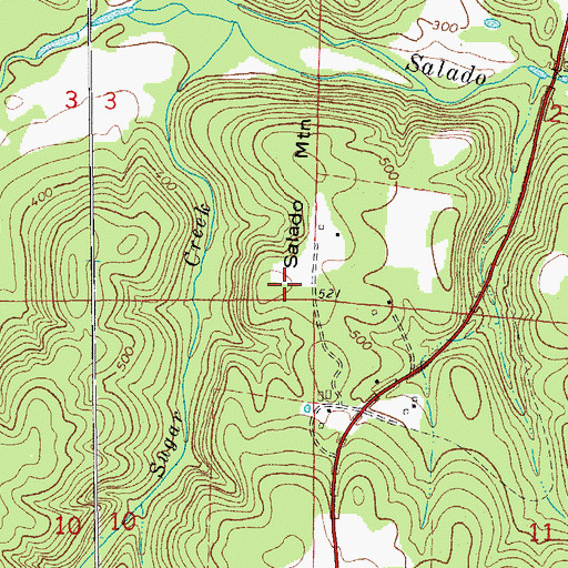 Topographic Map of Salado Mountain, AR