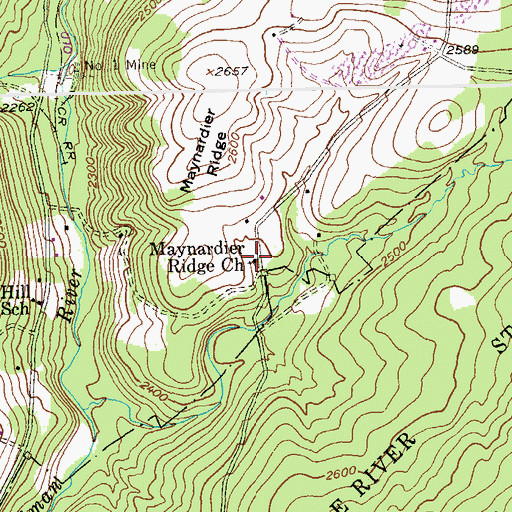 Topographic Map of Maynardier Ridge Church, MD
