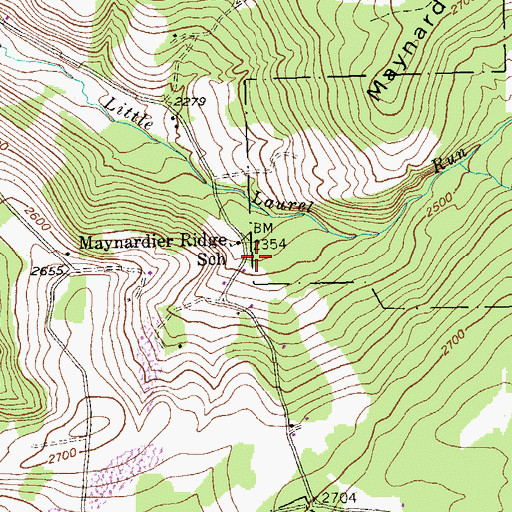 Topographic Map of Maynardier Ridge School, MD