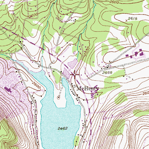 Topographic Map of McHenry, MD