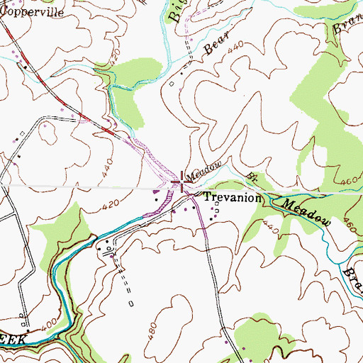 Topographic Map of Meadow Branch Big Pipe Creek, MD