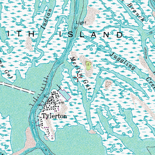 Topographic Map of Merlin Gut, MD