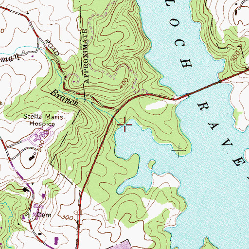 Topographic Map of Merryman Branch, MD