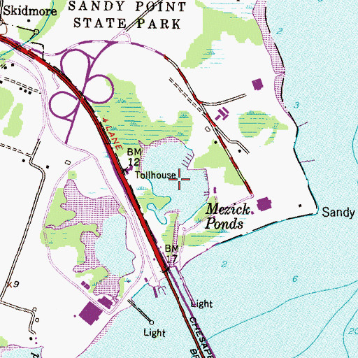 Topographic Map of Mezick Ponds, MD