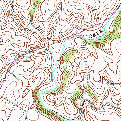 Topographic Map of Middle Creek, MD