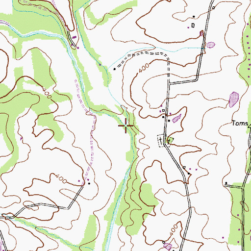 Topographic Map of Middle Creek, MD