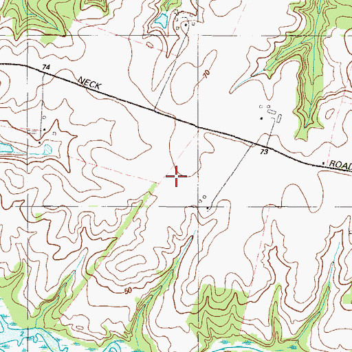Topographic Map of Middle Neck, MD