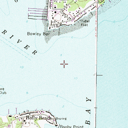 Topographic Map of Middle River, MD