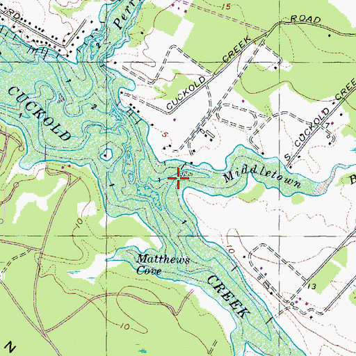 Topographic Map of Middletown Branch, MD