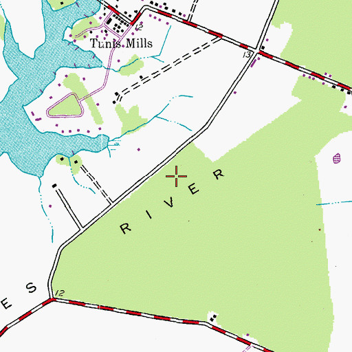 Topographic Map of Miles River Neck, MD