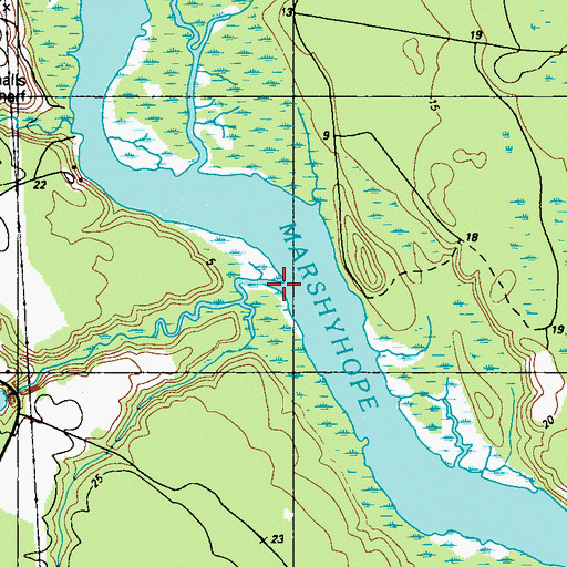 Topographic Map of Mill Creek, MD