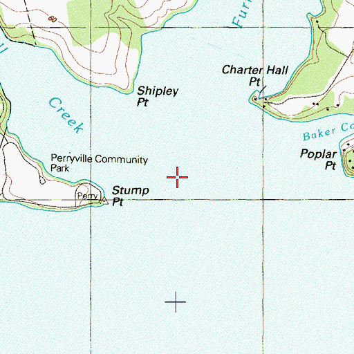 Topographic Map of Mill Creek, MD