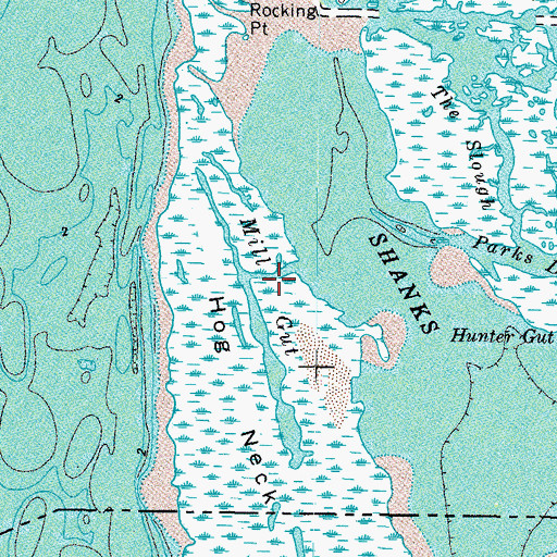 Topographic Map of Mill Gut, MD