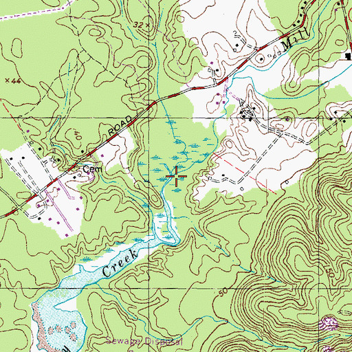 Topographic Map of Mill Swamp, MD