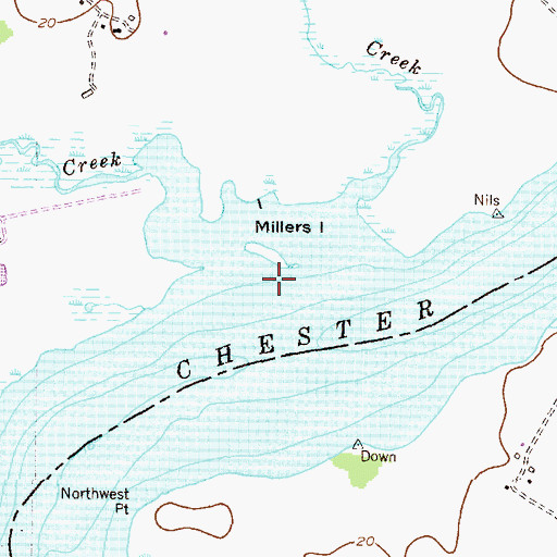 Topographic Map of Millers Island, MD