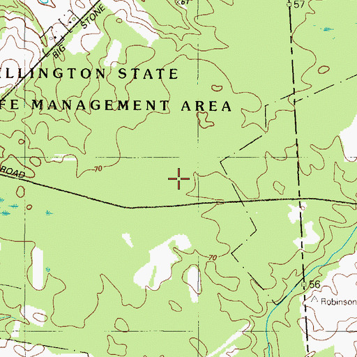 Topographic Map of Millington Wildlife Demonstration Area, MD