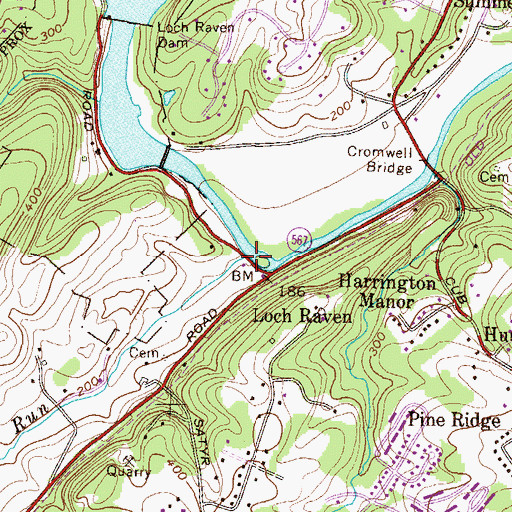 Topographic Map of Minebank Run, MD