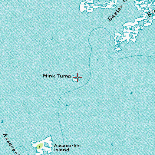 Topographic Map of Mink Tump, MD