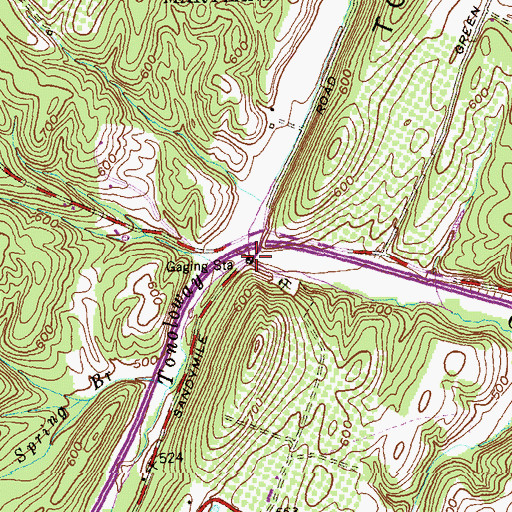 Topographic Map of Minnow Run, MD