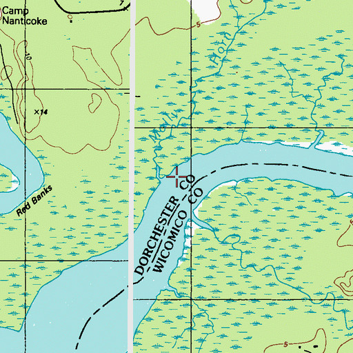 Topographic Map of Molly Horn Branch, MD
