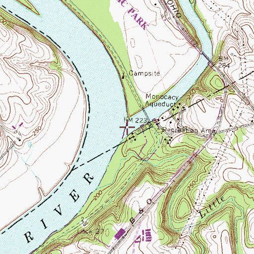 Topographic Map of Monocacy River, MD