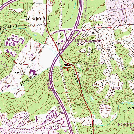 Topographic Map of Moores Branch, MD