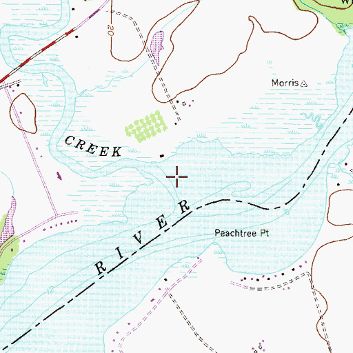 Topographic Map of Morgan Creek, MD