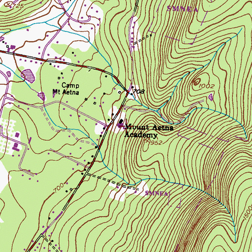 Topographic Map of Mount Aetna Academy, MD