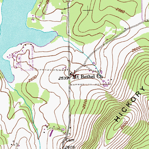 Topographic Map of Mount Bethel Church, MD