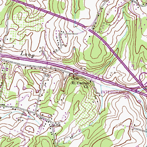 Topographic Map of Mount Carmel Church, MD
