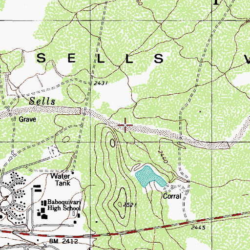 Topographic Map of Ali Molina Wash, AZ