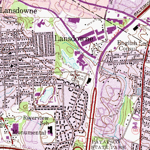 Topographic Map of Mount Zion Cemetery, MD