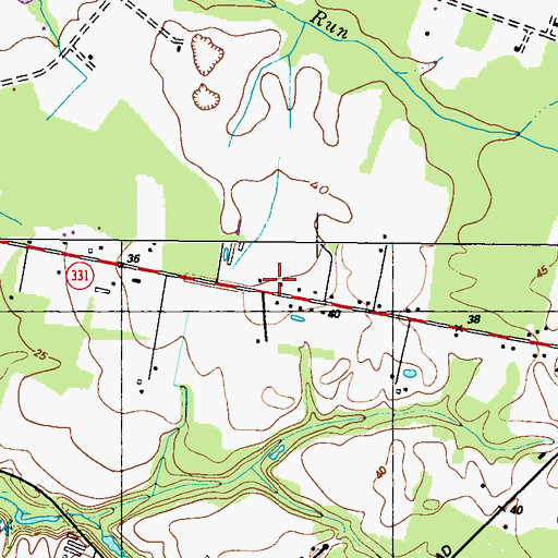 Topographic Map of Mount Zoar Church, MD