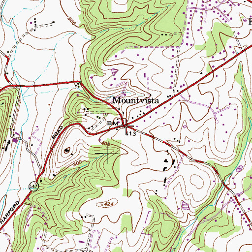 Topographic Map of Mountvista, MD