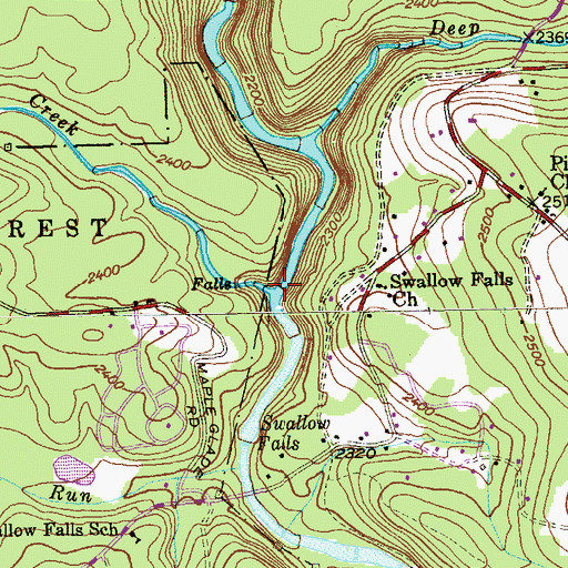 Topographic Map of Muddy Creek, MD