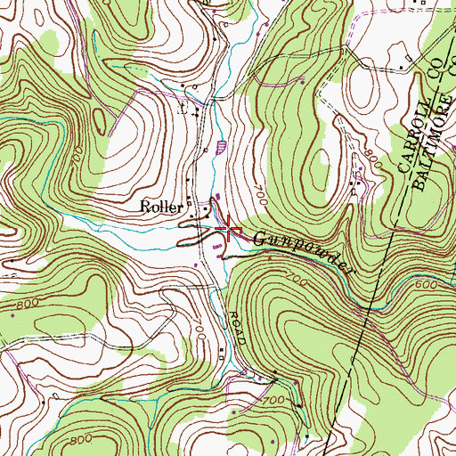 Topographic Map of Muddy Creek, MD