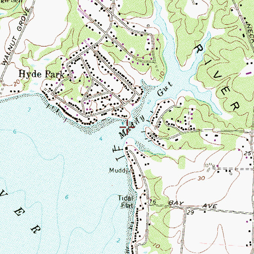 Topographic Map of Muddy Gut, MD