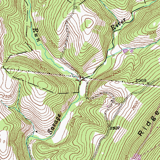 Topographic Map of Mudlick Run, MD