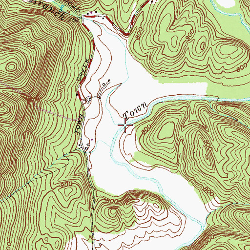 Topographic Map of Murley Branch, MD