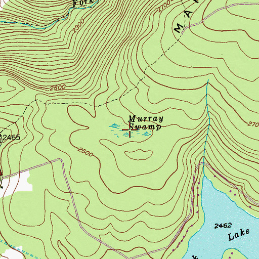 Topographic Map of Murray Swamp, MD