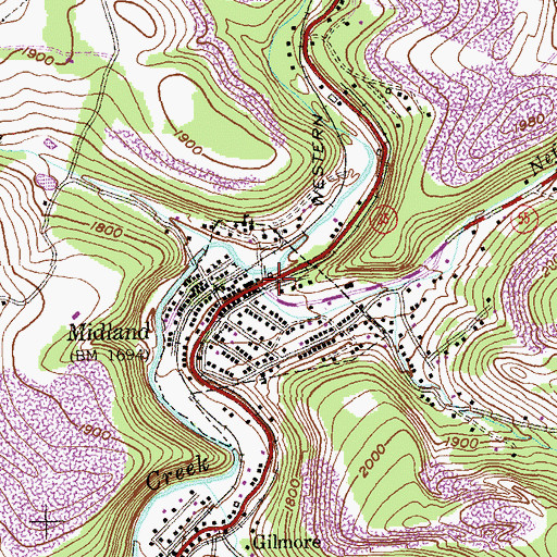 Topographic Map of Neff Run, MD